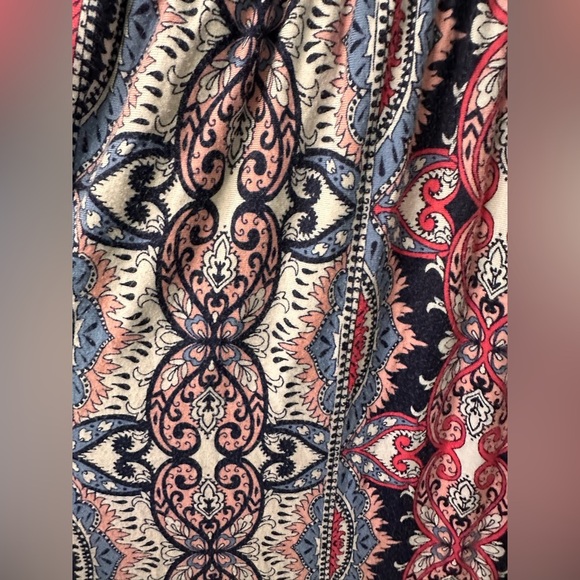 Soma Paisley Asymmetrical Maxi Dress Womens High Neck Sleeveless Jersey Knit - Picture 6 of 8